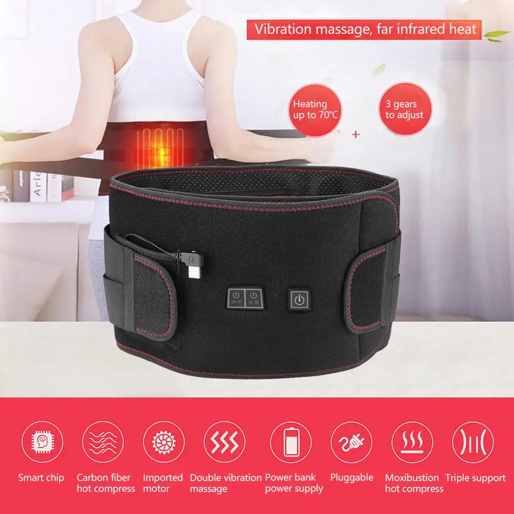 Электрический поясной ремень с подогревом пояс для горячей компрессии вибрацией