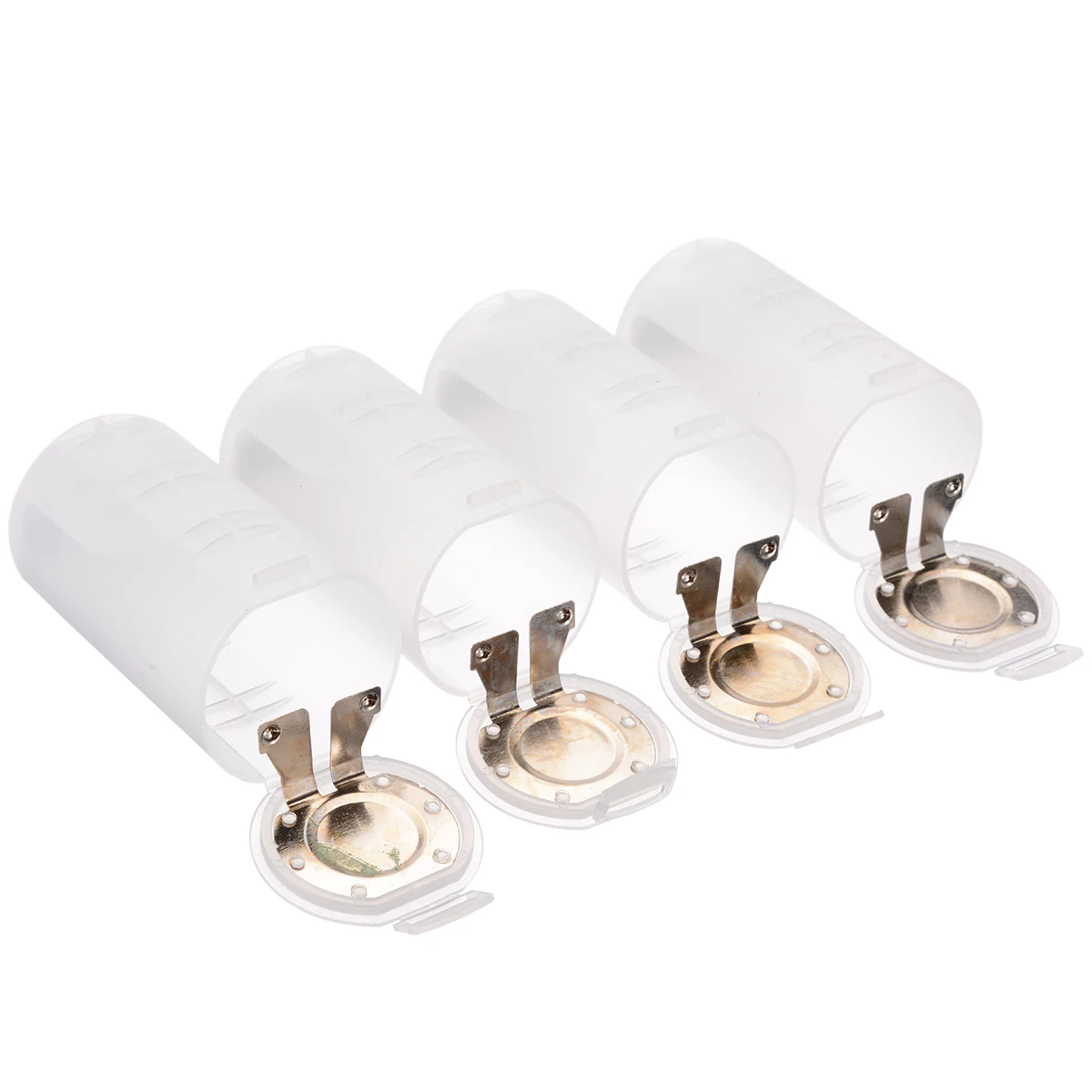 4 шт./лот новый блок для переключения аккумуляторов размера 2xAA в D |