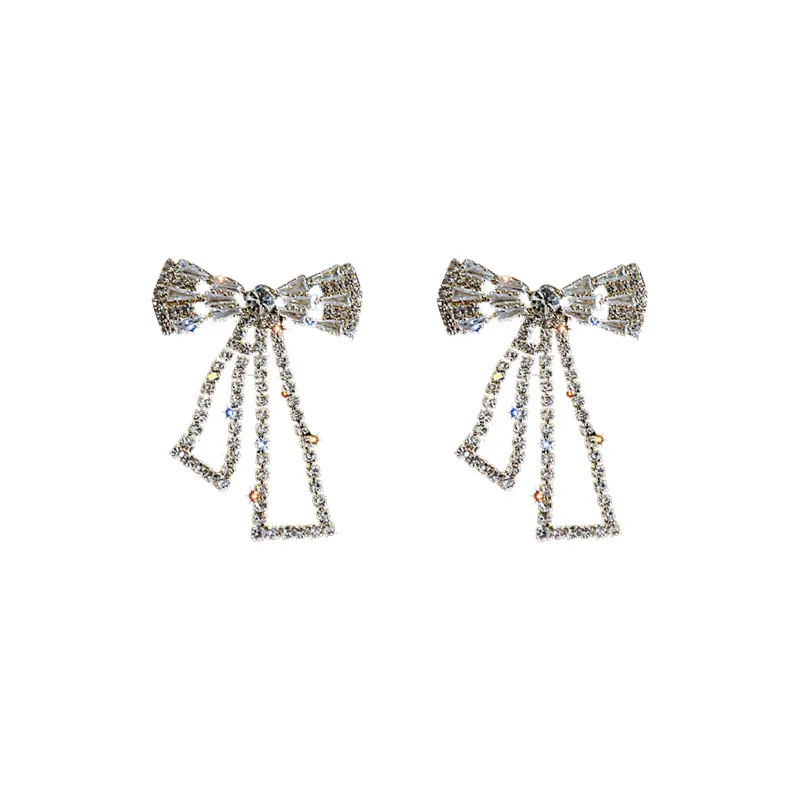 

CH-934 Diamond-studded zircon bowknot forest earrings European and American personality trend earrings fashion