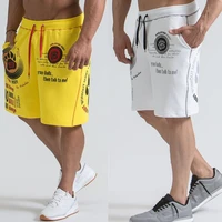 2021 summer new loose cotton men shorts gyms fitness knee length sweatpants male jogger workout crossfit brand man short pants