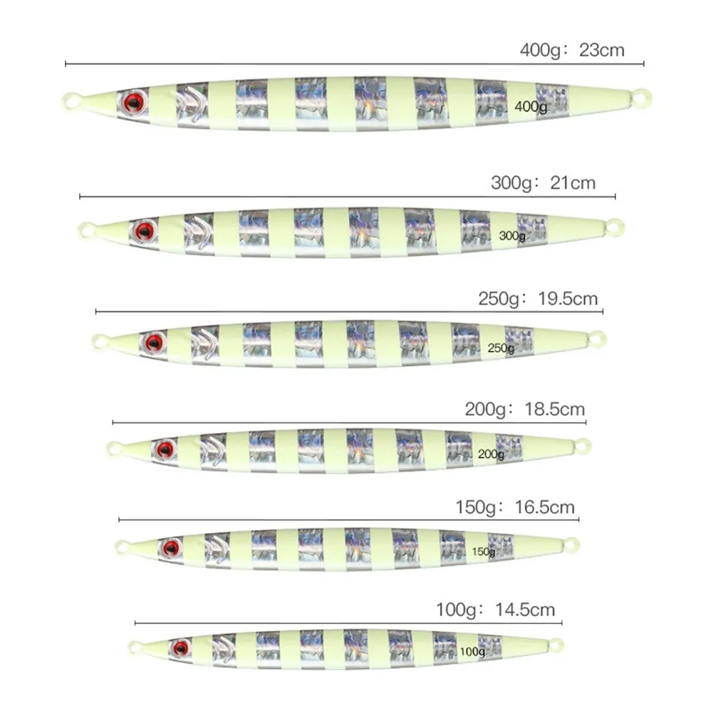 Длинная джиг для Глубоководной Рыбалки приманка рыбалки светящаяся