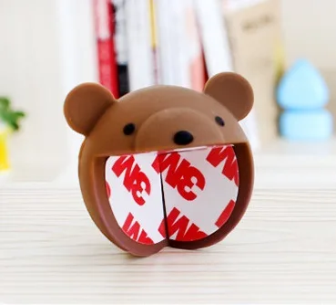 brown bear Милый мультяшный детский безопасный силиконовый защитный уголок для стола, защита для края, защита для детей - Цвет: brown bear