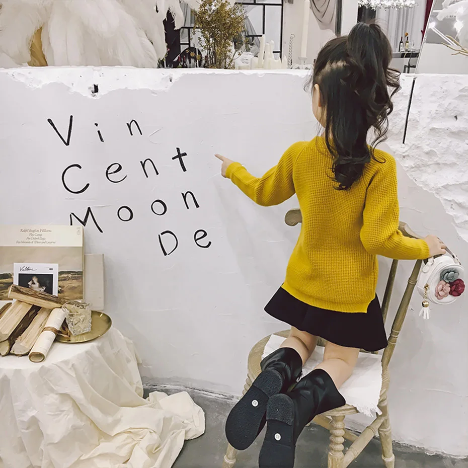 Свитера для девочек детские вязаные свитера с рисунком вечерние кардиганы