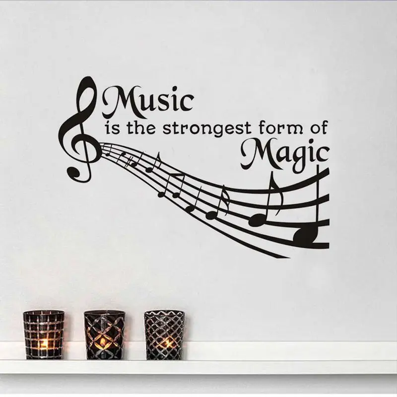 Музыка-самая сильная форма волшебных цитат художественные наклейки на стены