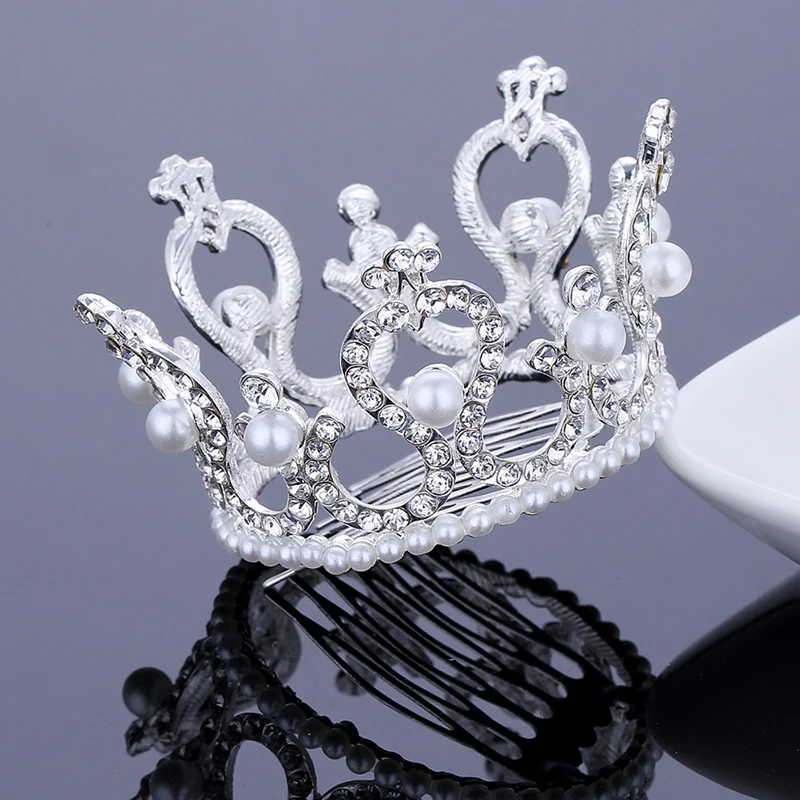 model 13 silver TDQUEEN, круглые свадебные диадемы и короны, покрытые серебром и золотом, свадебные аксессуары для волос для женщин - Окраска металла: model 13 silver