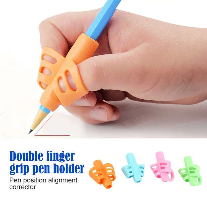Writing Posture Trainer Pencil Holder School Supplies Stationery Kids Correcting 4pcs/Lot Rubber Professional Durable | Канцтовары для