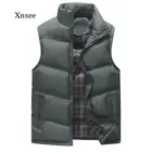 Жилет мужской теплый без рукавов, Приталенный жилет, Повседневная безрукавка, Осень-зима 2021