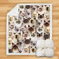 you will have a bunch of birman cats premium fleece sherpa 3d printed fleece blanket on bed home textiles dreamlike