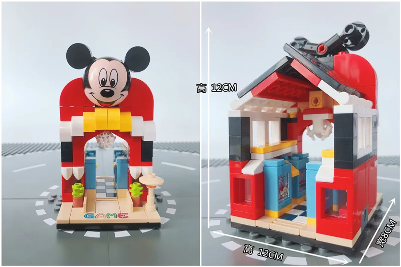 Друзья принцесса девушки Микки Минни Маус Goofy магазин дом замок сердце озеро городской Строительный Блок Совместимые части игрушек создатель