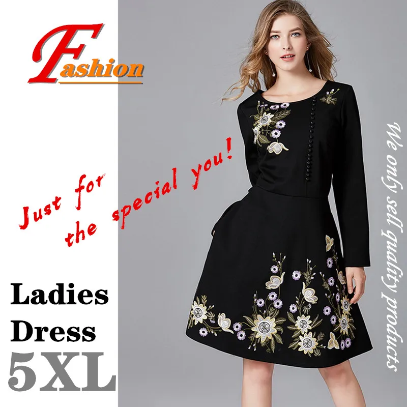 

Ladies' new high-end silky dress damask business leisure anti-wrinkle easy-care party Important occasion special women plus-size