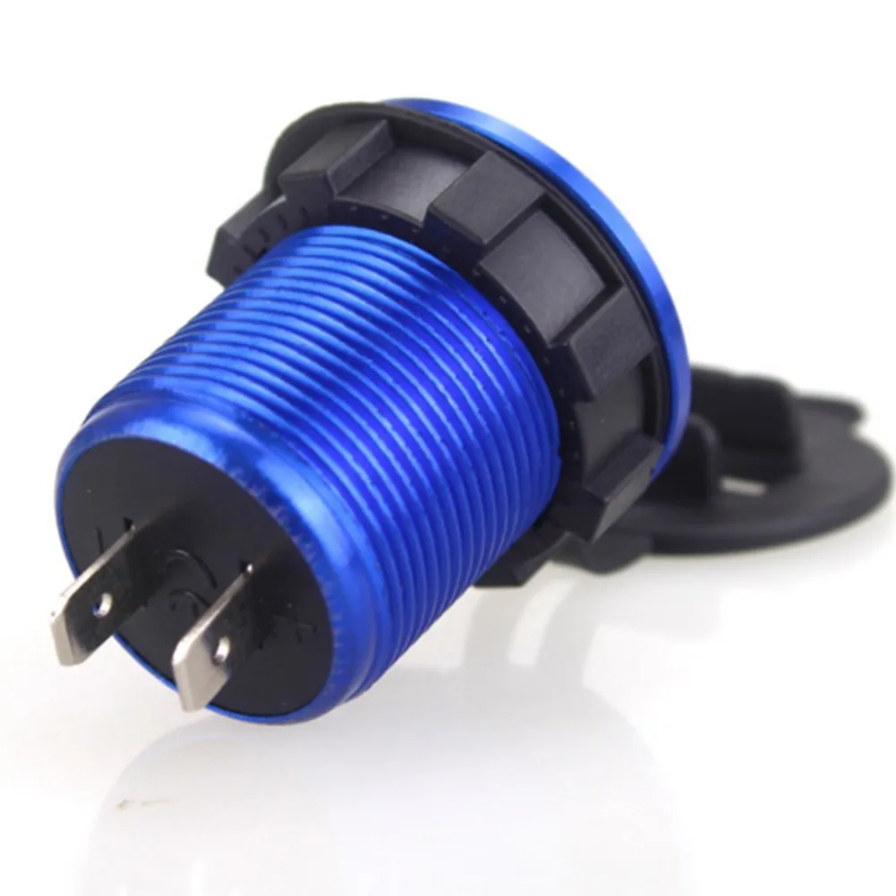 

Синее Зарядное устройство USB, двойной Быстрый светодиодный вольтметр QC3.0 + 1,5 А, водонепроницаемый 12-24 В