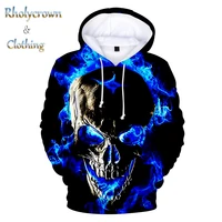 2021 skull hoodie mens boy hoody ms girl sweatshirt full print 3d fire and skull hip hop street wearing pullover hoodies top