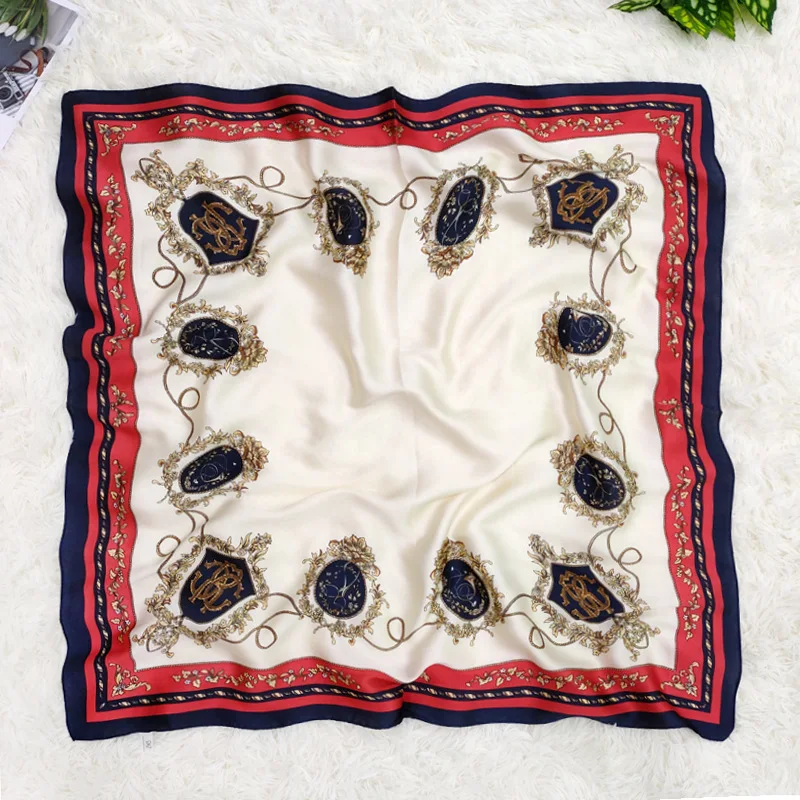 

2020 70x70 Профессиональный нагрудник многоцелевой женский Шелковый саржевый шарф атласный квадратный галстук повязка на голову женский плато...