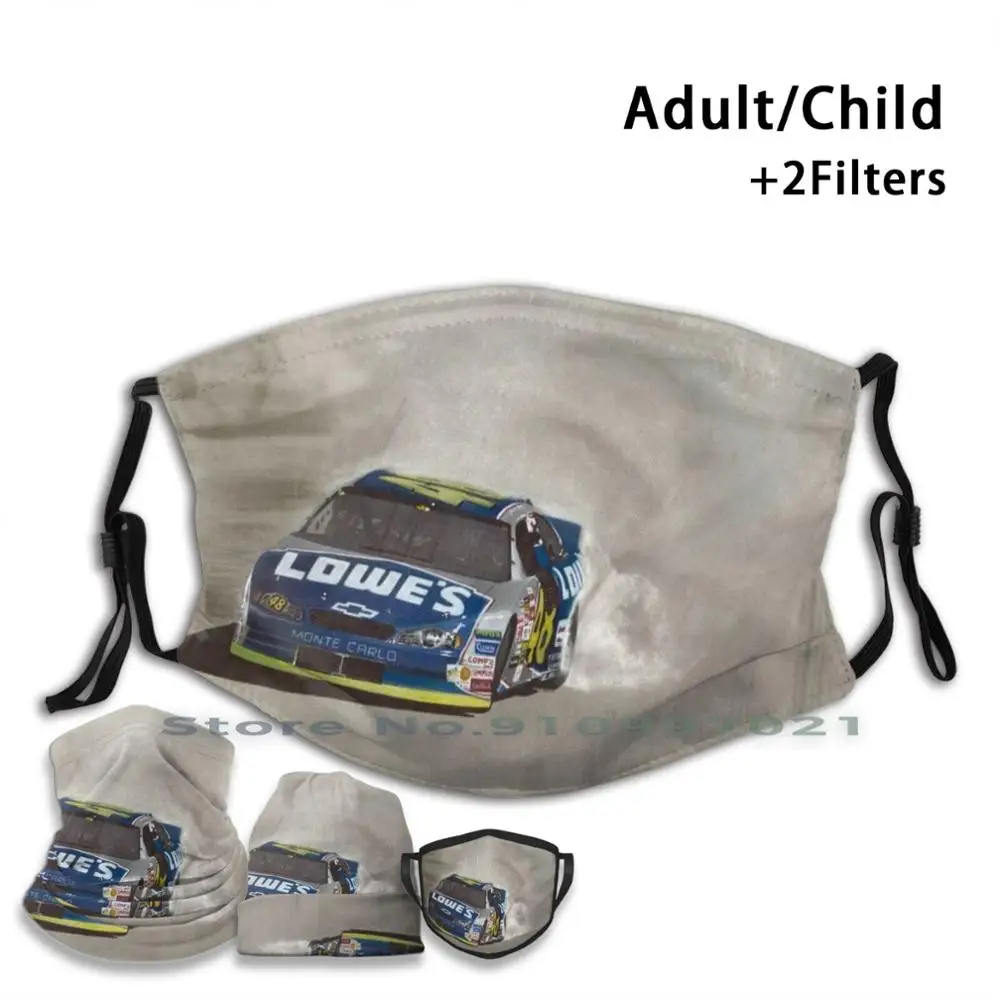 Многоразовая маска для лица Jimmie Johnson с длинным выгоранием фильтром PM2.5 детей и