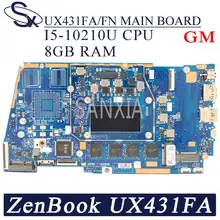 KEFU UX431FA/FN Laptop motherboard for ASUS ZenBook-14 UX431FA UX431FN UX431F original mainboard 8GB-RAM I5-10210U GM