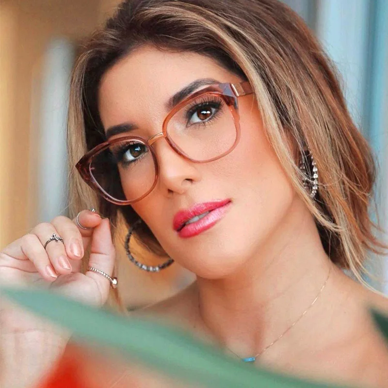 Новые роскошные брендовые желтые прозрачные линзы оправа для очков в стиле