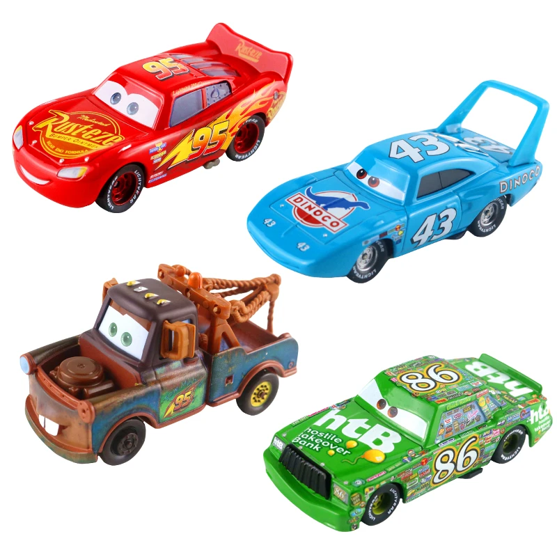 

Disney Pixar Cars 2 3 Lightning McQueen Chick Hicks The King Mater Jackson Storm 1:55 Diecast Toy Car Metal Alloy Vehicle Model