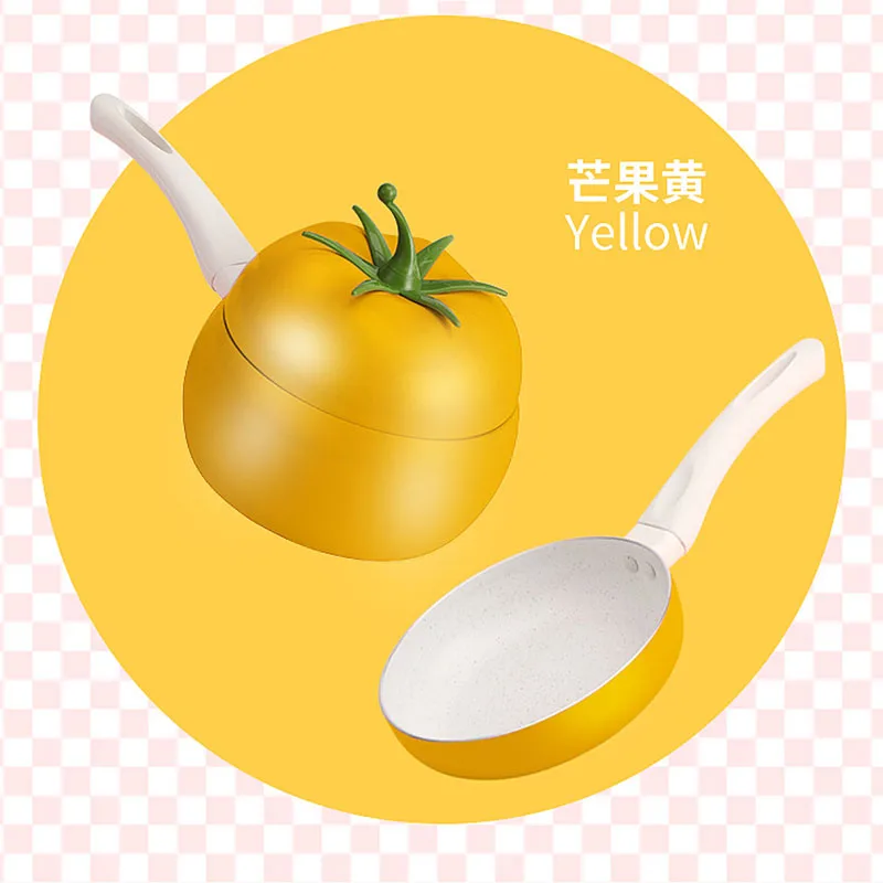 

Yipin Kitchen Creative Tomato Milk Pot Non Stick Korean Milk Pot Induction Cooker Universal Aluminum Double Bottom Milk Pot
