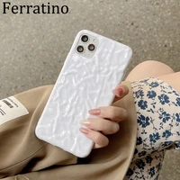 fashion snow white tin foil pleats phone case for iphone 13 pro max 11 12 pro max xr x xs 7 8 plus soft silicone case coque new