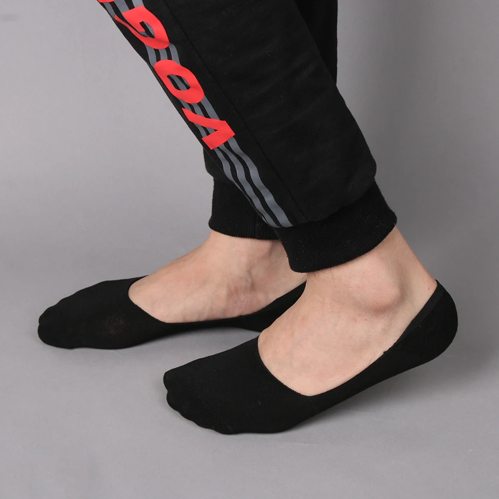 1 пара летних Для мужчин невидимые носки башмачки Нескользящие твердого силикона