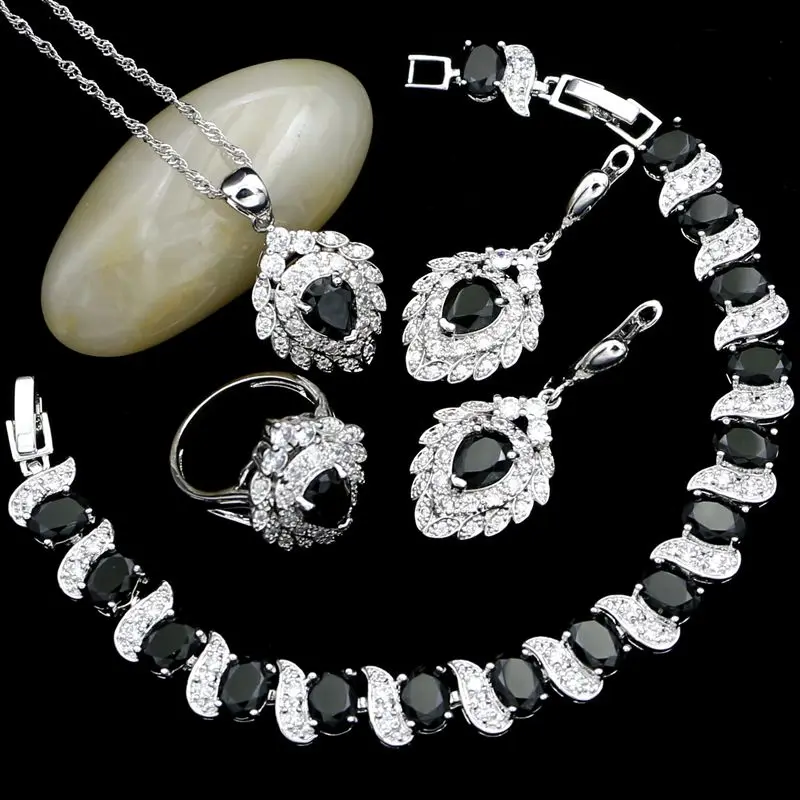 Набор ювелирных изделий из стерлингового серебра 925 пробы для женщин в форме