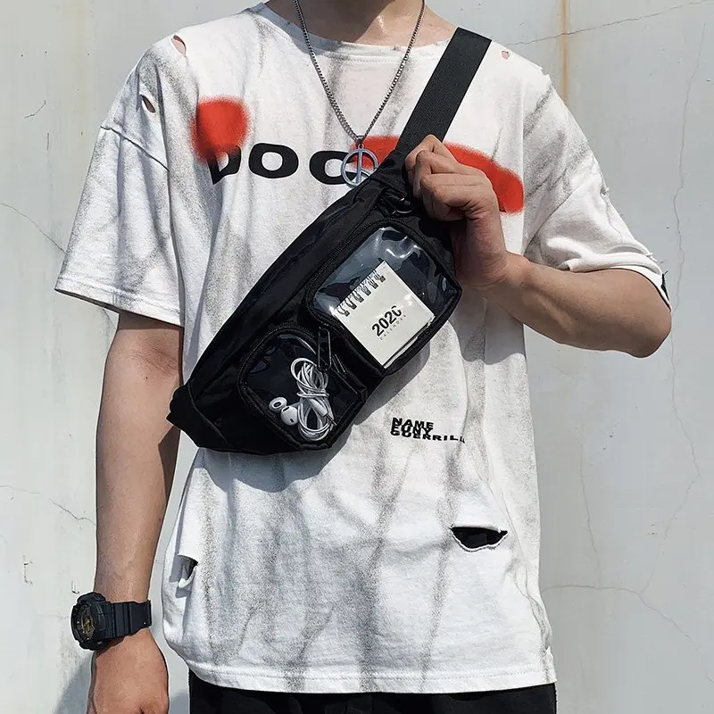 Поясная Сумка унисекс для мужчин нейлоновая Водонепроницаемая прозрачная