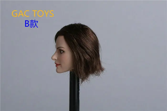 

1/6 Scale American Female Actor Anne Hathaway Beauty Head Sculpture Short Brown Hair For 12" Action Figure Body