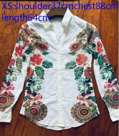 Новые модные рубашки desigual с испанским принтом разных размеров 2021 | Женская одежда