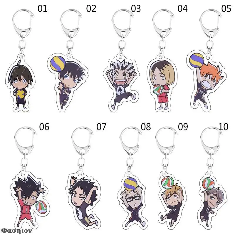 Милый брелок с подвеской в стиле аниме для косплея Haikyuu! Новые модные акриловые