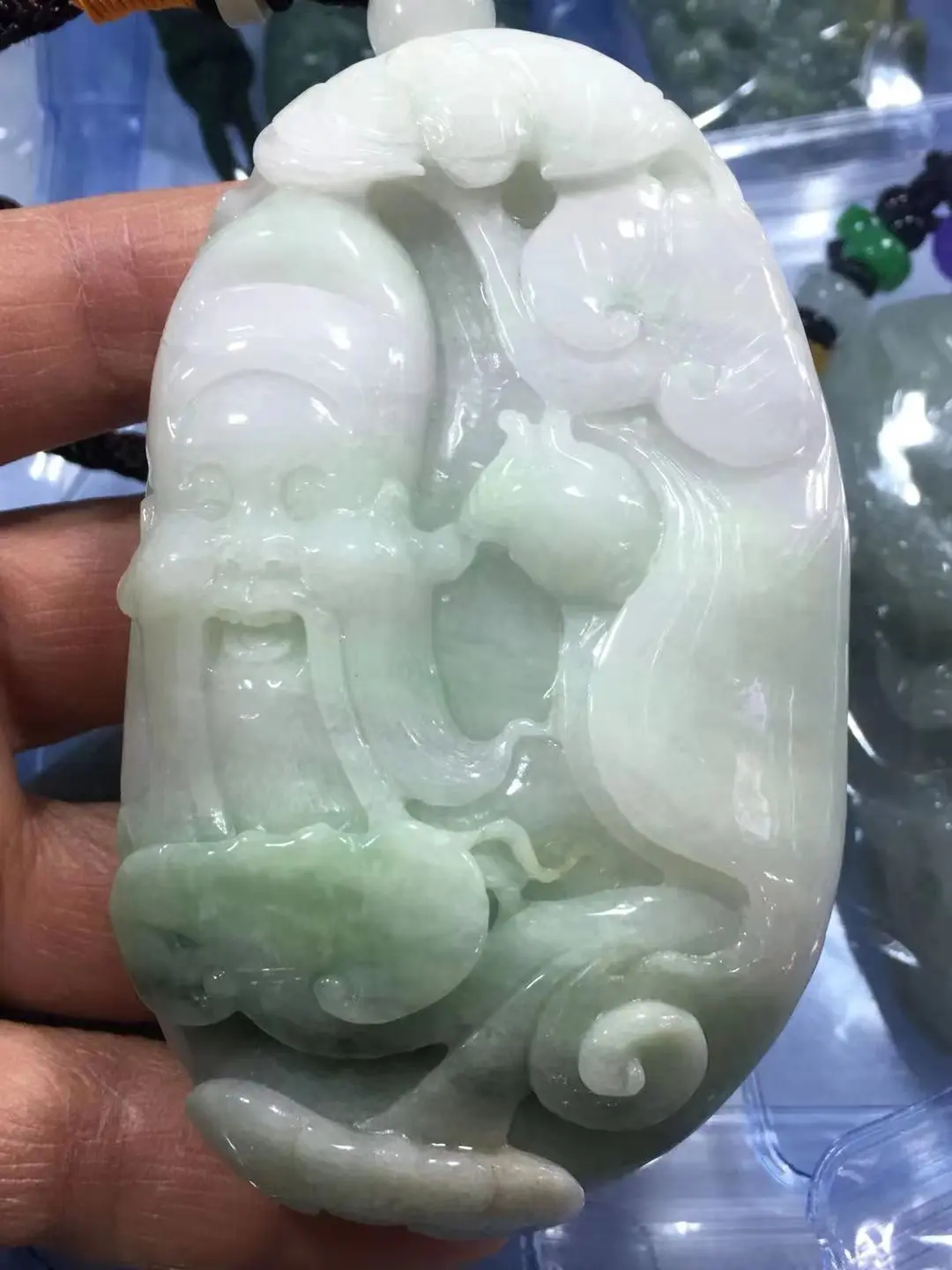 

Natural 7A Myanmar jade Hand-Carved guangong green jade pendant jade necklace men women pendants jade jewelry