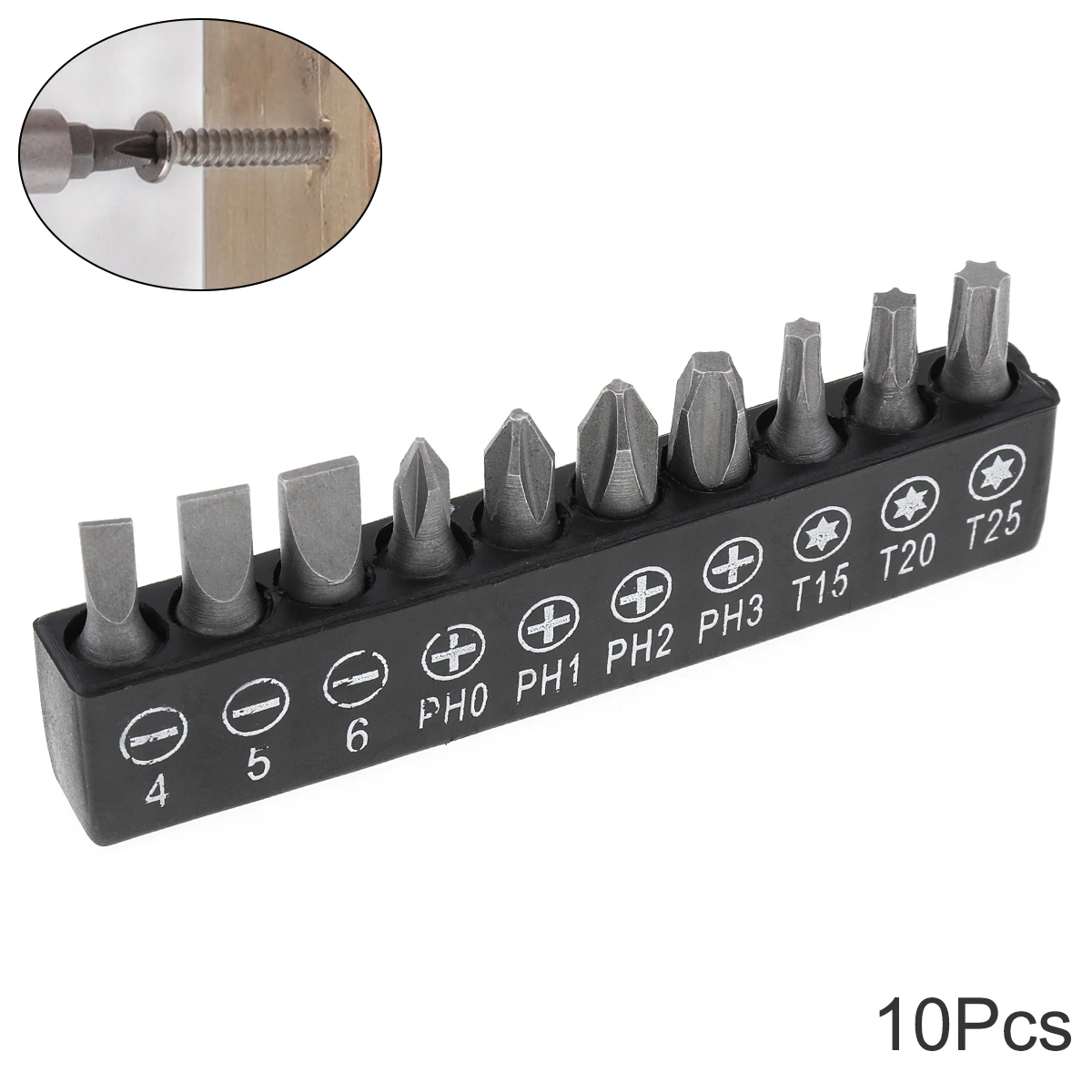 10pcs Carbon Steel Screwdriver Bit Set Magnetic High Hardness Batch Head Screw Driver Bits Slotted Phillips Hexagon Drill | Инструменты