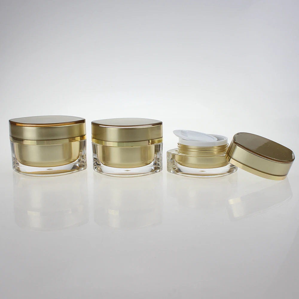 

Баночка для крема для лица 50 г, Пластиковая Золотая баночка для крема 50 мл с золотой крышкой