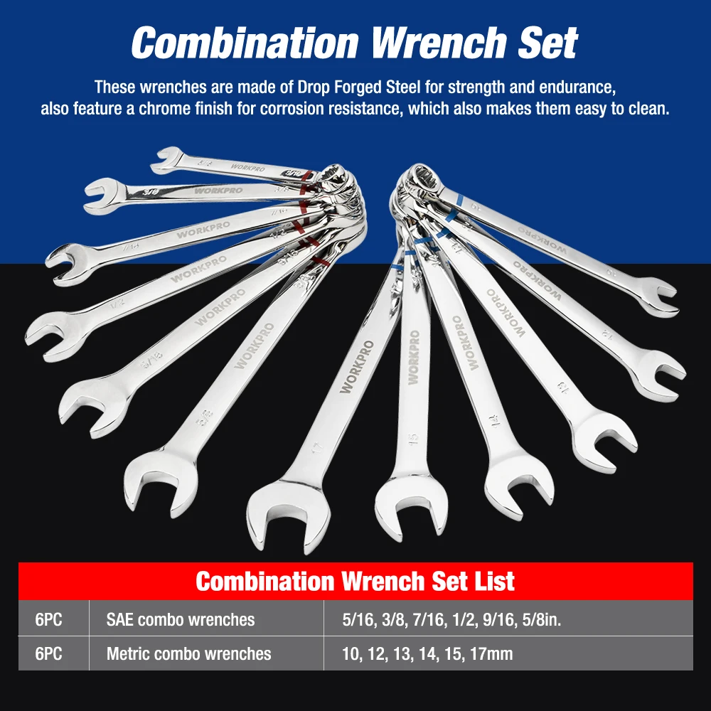 WORKPRO 164PC Sockets Set Mechanic Tool Car Repair Tools Wrenches Screwdrivers Ratchet Combination Kits Hex Key | Инструменты