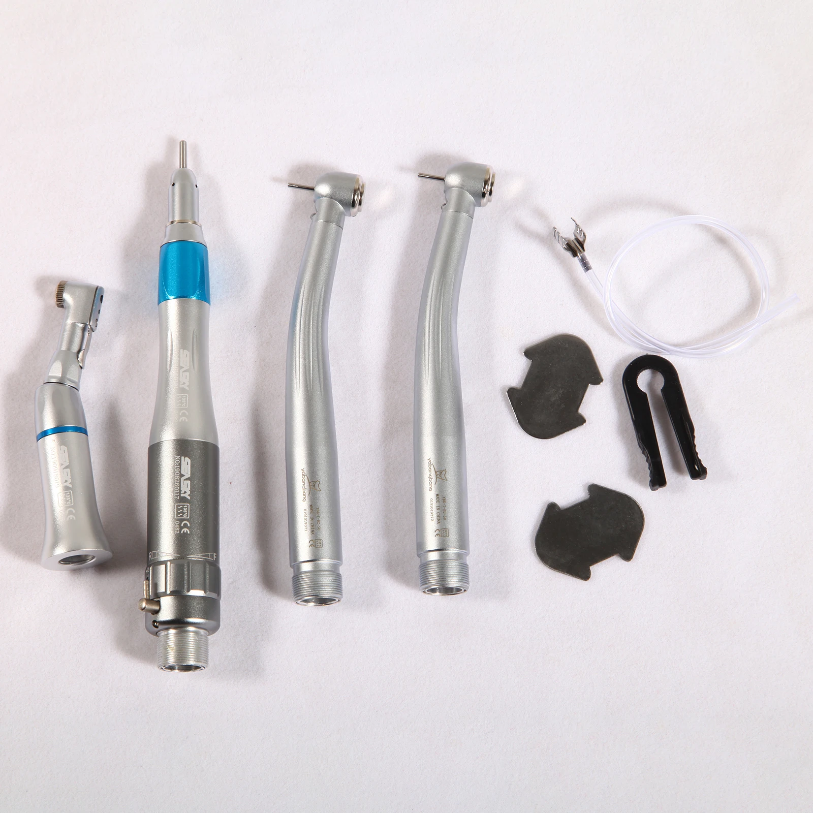 Dental Low Speed Handpiece 2-Hole Kit &amp 2pcs HighSpeed Fiber Optic LED Turbine 2Hole | Handpieces