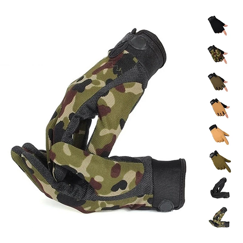 

Summer Military Men's Tactical Glove Lightweight Breathable Riding Bicycle Non-slip Full Finger Half Finger Women Gloves Fishing