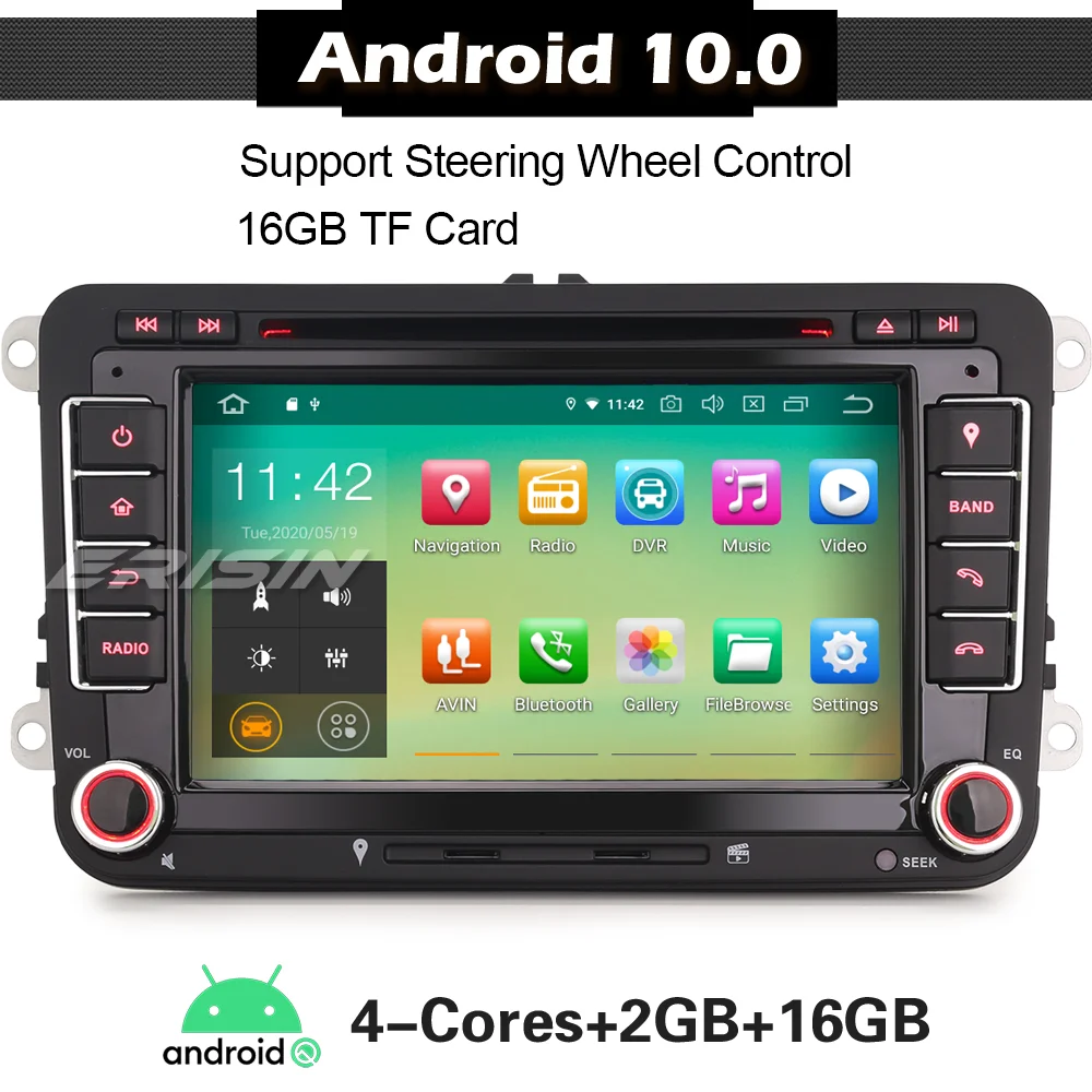 Автомагнитола для VW Leon Golf 5 Passat Tiguan 5148 Android 10 сиденье Polo DVD TNT DAB + Wi Fi Авторадио Sat Nav