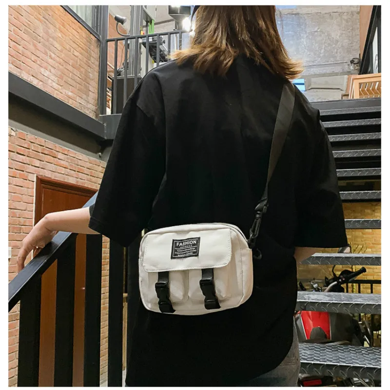 

Small Women Canvas Messenger Bag Women's Korean Casual Mini Shoulder Bag New Crossbody Bags for Lady 2021Female Handbags Purse
