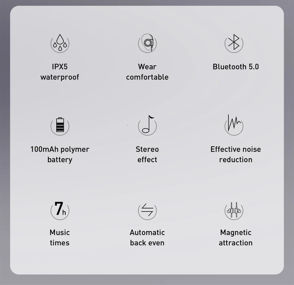 Baseus S17 Спортивные Беспроводные наушники Bluetooth 5,0 наушники для Xiaomi Redmi Note 7 Iphone 8 XR huawei гарнитура громкой связи