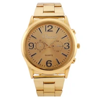 large dial digital three eye gold luxury mens quartz watch steel belt men watches 2020 luxury brand gold watch men sports