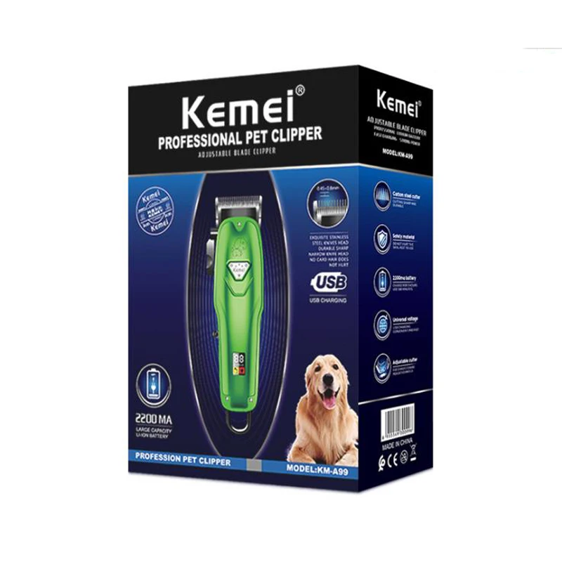 

kemei hair trimmer KM-A99 rechargeable hair clipper pet clipper pet hair trimmer dog hair trimmer cat LCD disaplay