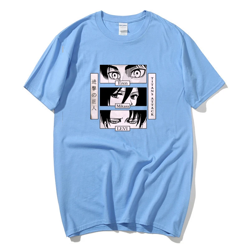 

new printed T-shirt men's interesting T-shirt Titans Attack Shingeki No Kyojin T-shirt Anime top T-shirt Male Attack on Tit