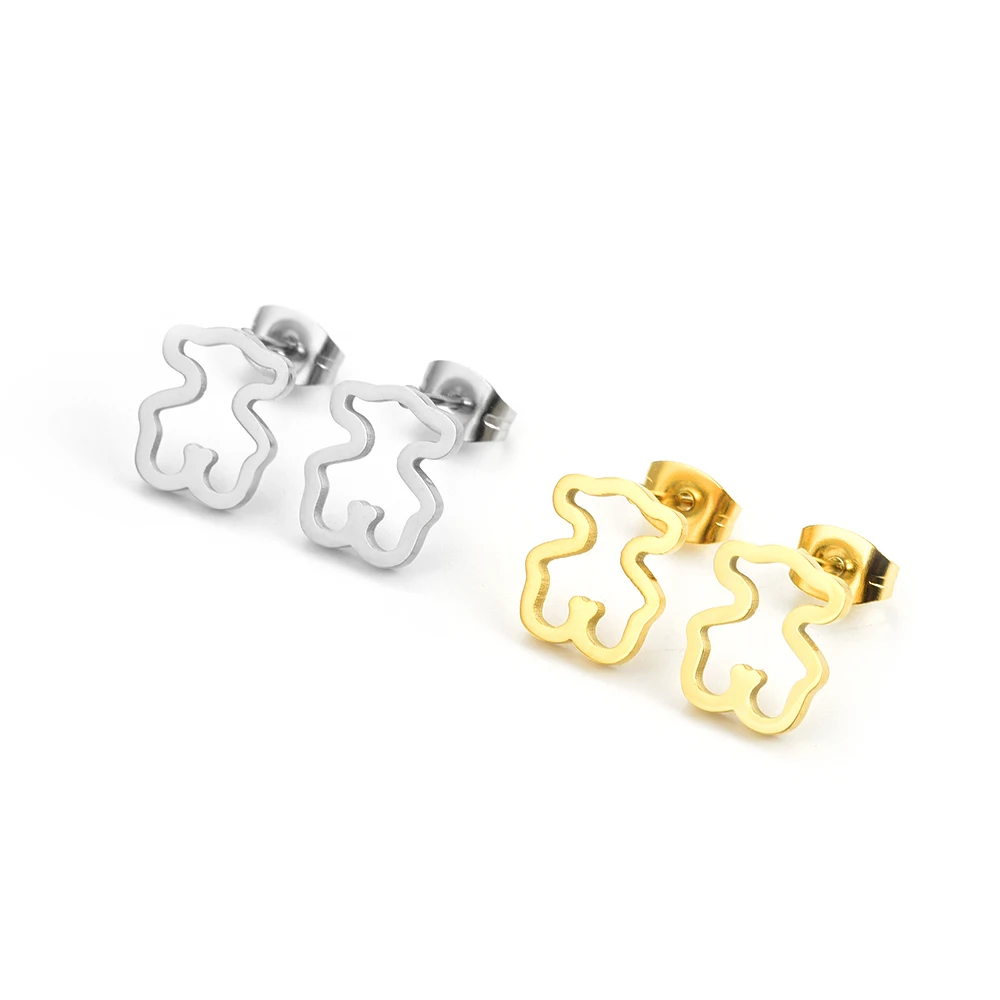 

Bear Shape Earrings Stainless Steel Jewelry Unique Gifts