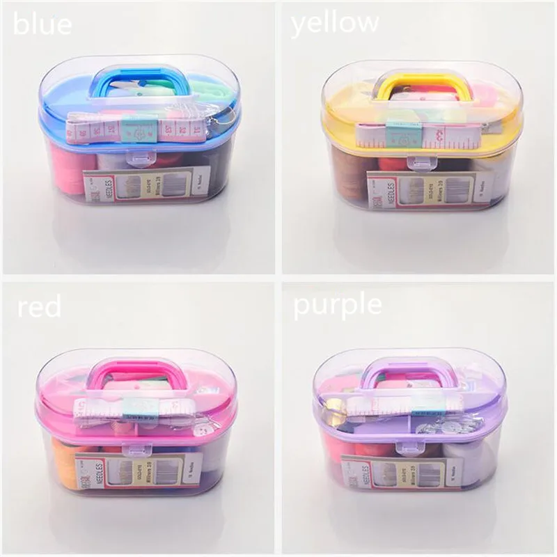 

Large Sewing Box Set Household Portable 10 Piece Set Mini Tool Sewing Thread Multi-function Sewing Kit