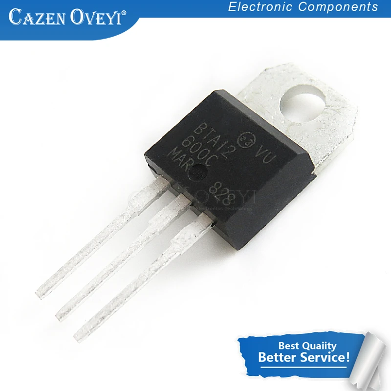 10pcs/lot BTA12 600C 600 Triacs 12 Amp Volt TO 220 new original In Stock|Интегральные схемы| |