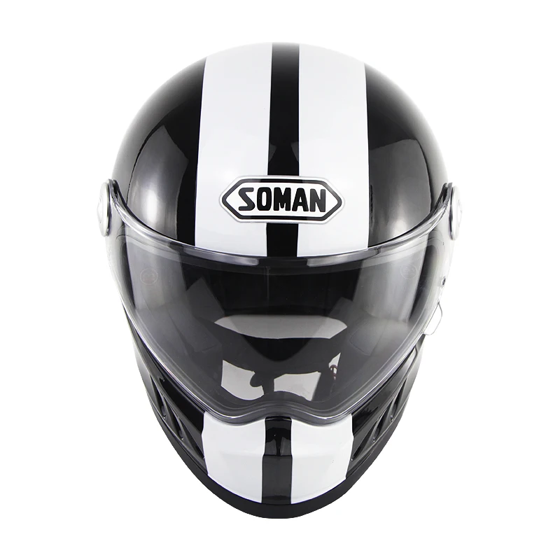 Soman Full Face Helmet Flip Up Casque Racing Cubierta De Casco Moto Ventilated Casco Patinete Casque Roof Boxer Motocycle Helmet