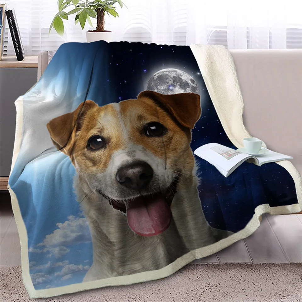 Blesslive одеяло для питомца собаки шерпы на кровать 3D Border Collie Throw Одеяло покрывало для животных день и ночь небо пейзаж чехол для дивана