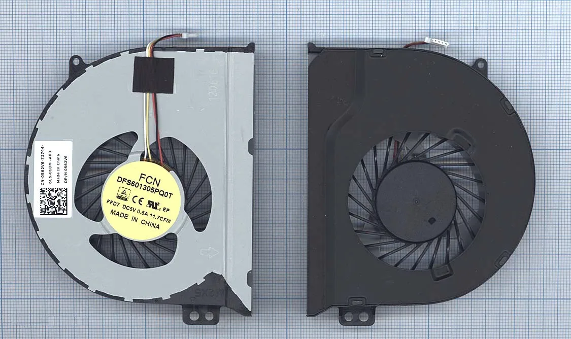 Вентилятор (кулер) для Dell Inspiron 14 7000 7447 p/n: DFS601305PQ0T FFD7 (4-pin) DC5V 0.5V | Компьютеры и офис