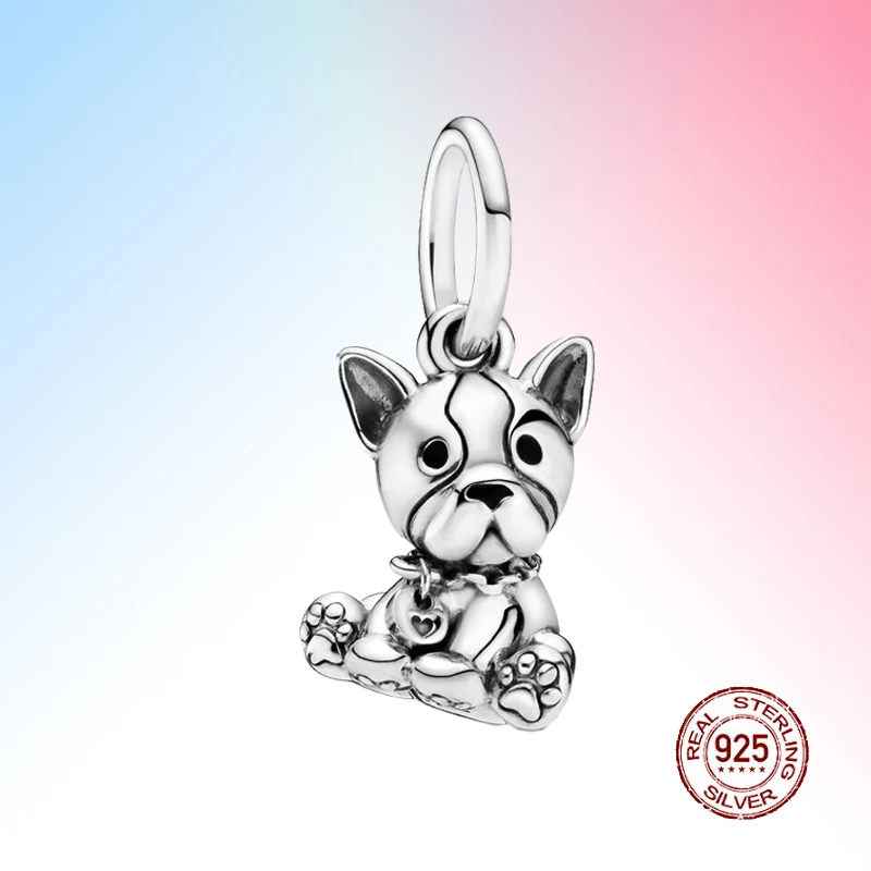 

2021 New hot sale 925 Sterling Silver Pug dog Pendant DIY Bijoux Beads fit Original Pandora charms Bracelet jewelry for women