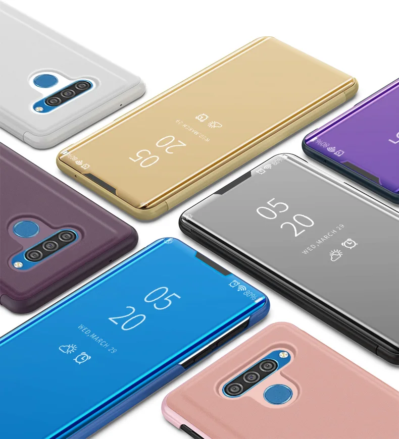 K50 флип-зеркальный корпус для LG K50 чехол умный магнетизм прозрачный чехол-подставка с окошками задняя крышка для телефона чехол для LG K 50 50k чехол Coque