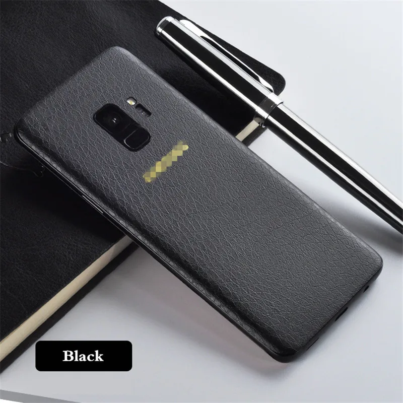 Кожаная наклейка с узором для samsung S10 S9 S8 Plus, тонкая защитная пленка для задней панели, декоративная наклейка